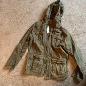 Holister military green jacket